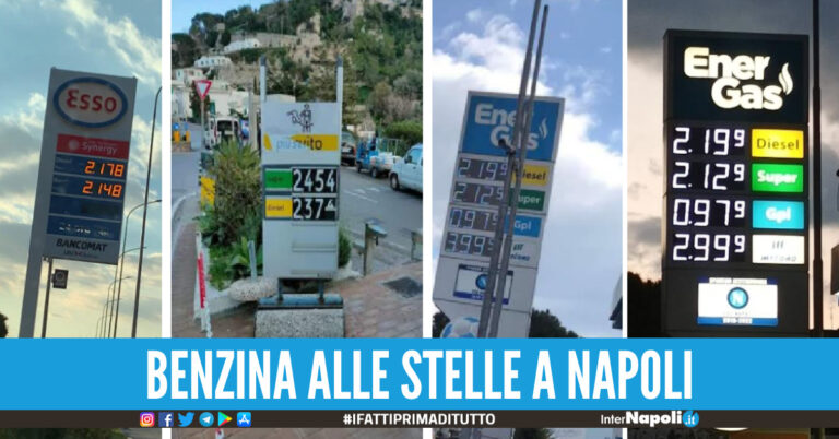 Benzine, aumenti record anche a Napoli: sfondato il muro di 3 € a litro: “Eliminare accise e Iva”
