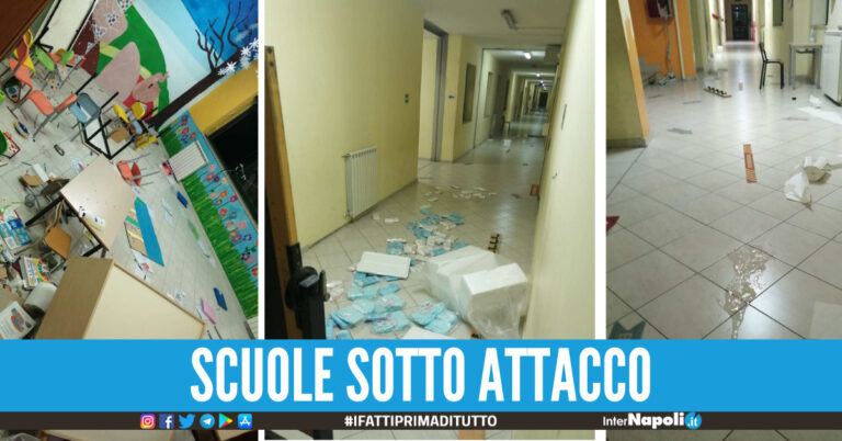 Sant’Antimo e Villaricca, raid in due scuole: vandali danneggiano classi e corridoi
