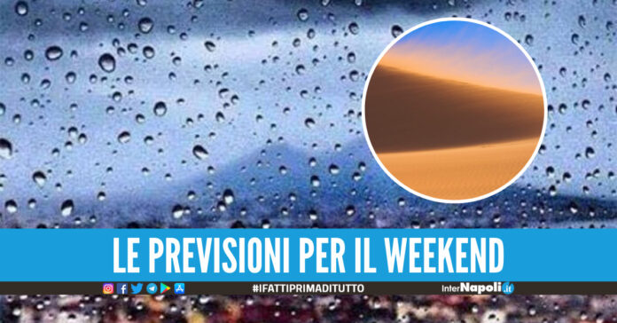 Meteo a Napoli, nel weekend arriva il vortice dal Marocco: previste piogge e sabbia del deserto