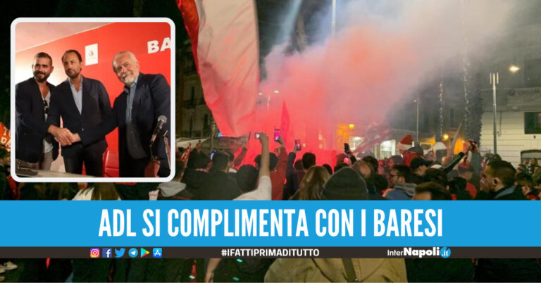 Bari in serie B, tifosi pazzi di De Laurentiis: “A Napoli non ti meritano”, arriva la risposta del Presidente