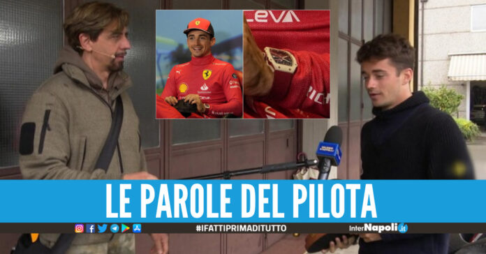 Charles Leclerc 'attapirato' da Valerio Staffelli