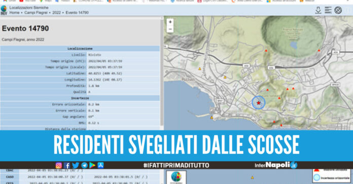 Trema la terra ai Campi Flegrei nella notte, scosse di terremoto fino a Pozzuoli