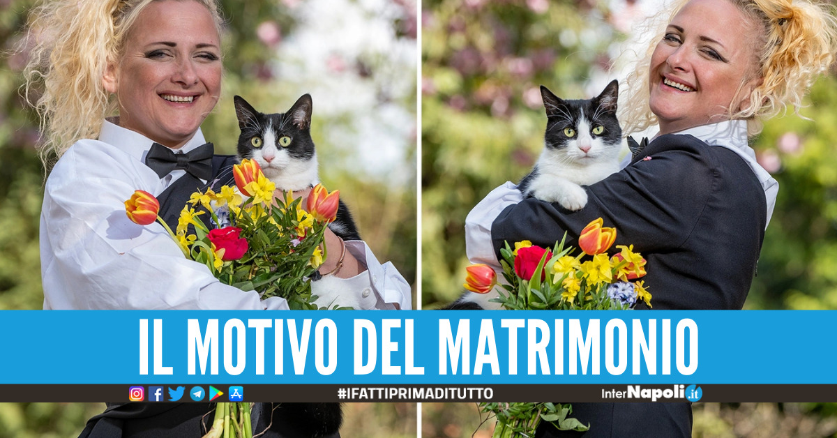 Sposa il suo gatto al parco, il matrimonio di Deborah fa il giro del mondo: "Non posso stare senza lei"