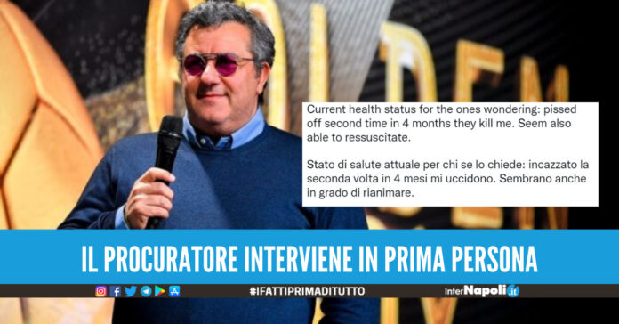 Raiola, l'agente si arrabbia dopo la fake news sulla morte: 