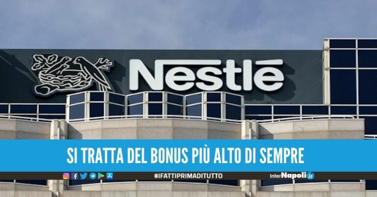 La Nestlé regala 2500 euro, premiati gli oltre 3mila lavoratori dell’azienda