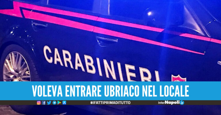 Follia nel Casertano. Il bodyguard non lo fa entrare, lui lo colpisce alla testa con una pietra