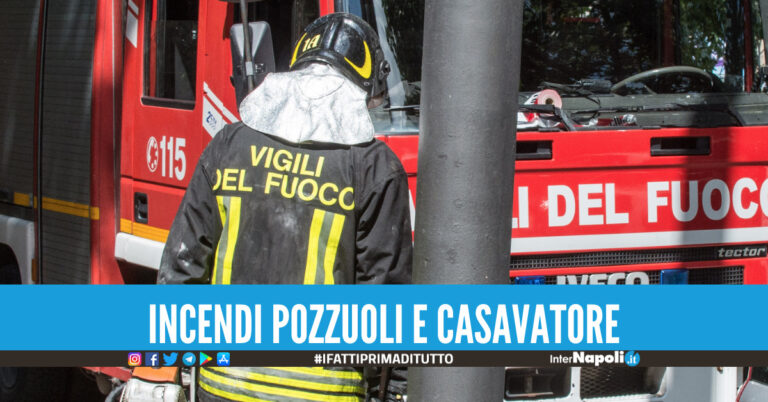 Notte di fuoco in provincia di Napoli, incendi in strada a Pozzuoli e Casavatore