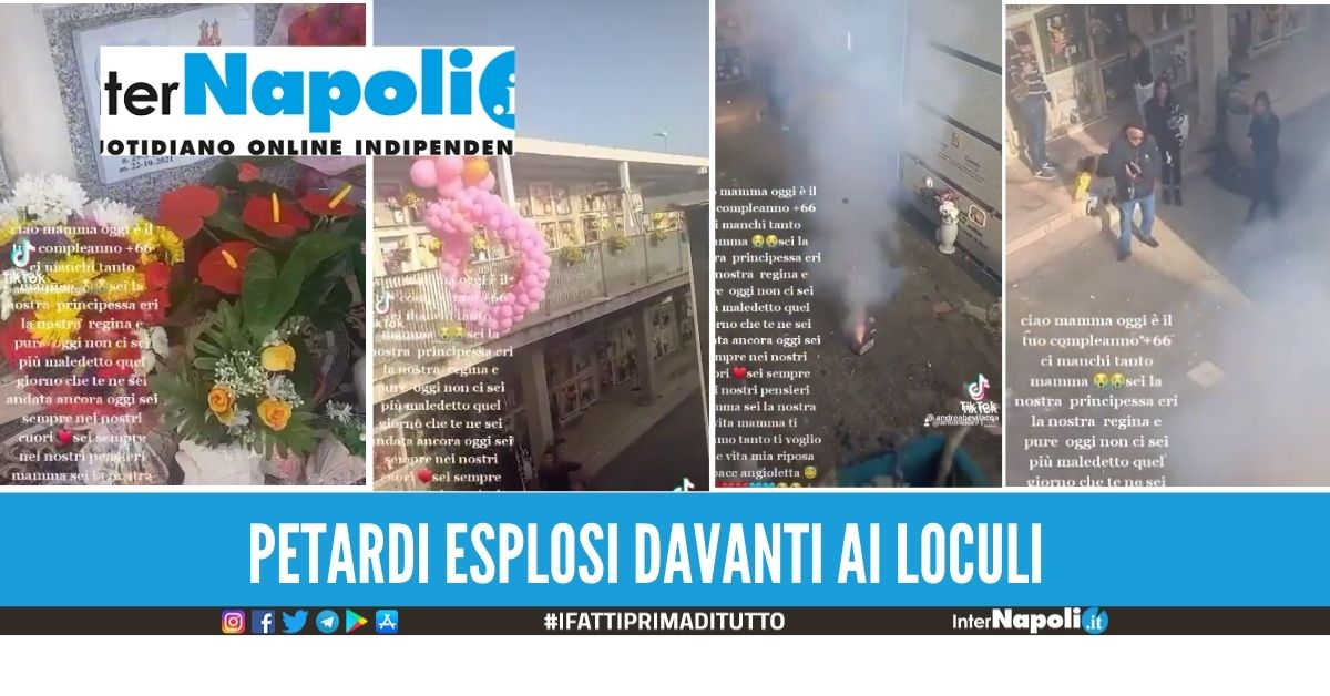 Festa di compleanno al cimitero di Napoli, spunta il secondo video dei fuochi d'artificio