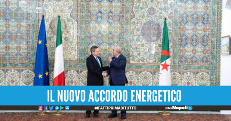 “L’Italia riduce la dipendenza dal gas russo”, l’annuncio di Draghi dopo l’accordo con l’Algeria