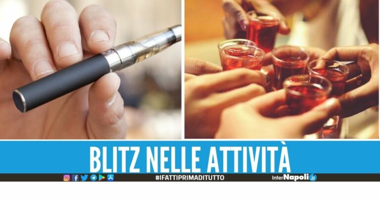 Sigarette elettroniche e alcol venduti ai minorenni a Napoli, beccati i commercianti