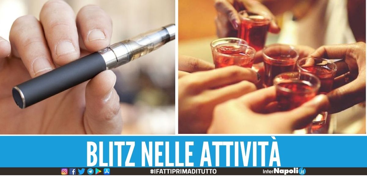 Sigarette elettroniche e alcol venduti ai minorenni a Napoli, beccati i commercianti