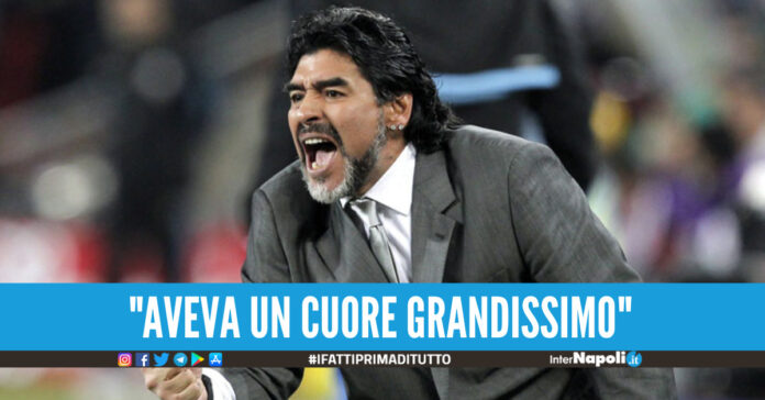 Diego Armando Maradona allenatore dell'Argentina ai Mondiali 2010 in Sud Africa
