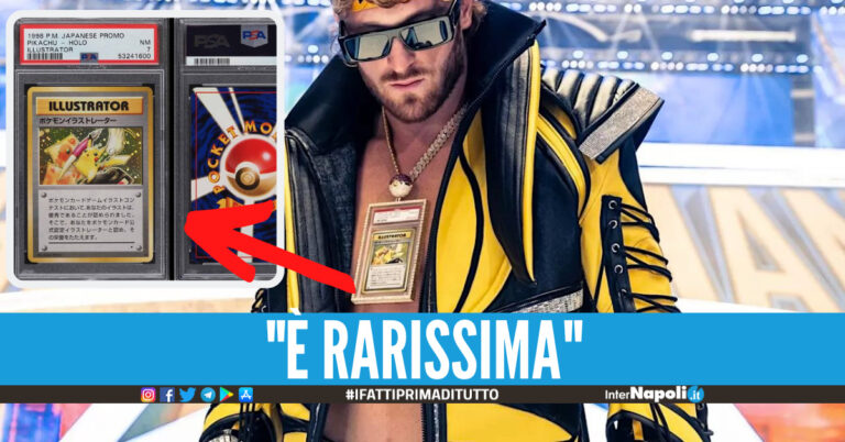 Logan Paul indossa la carta Pikachu Illustrator “Mint 10” a WrestleMania 38