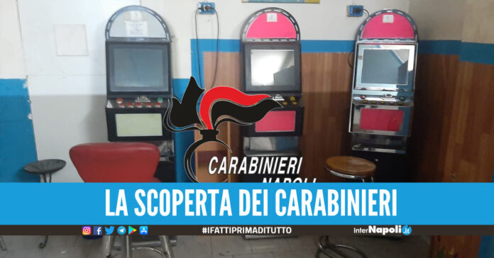 Sala slot abusiva sequestrata a Giugliano