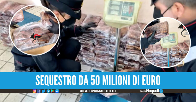 Maxi blitz antidroga a Frattamaggiore, 500 chili di cocaina sequestrati in un capannone