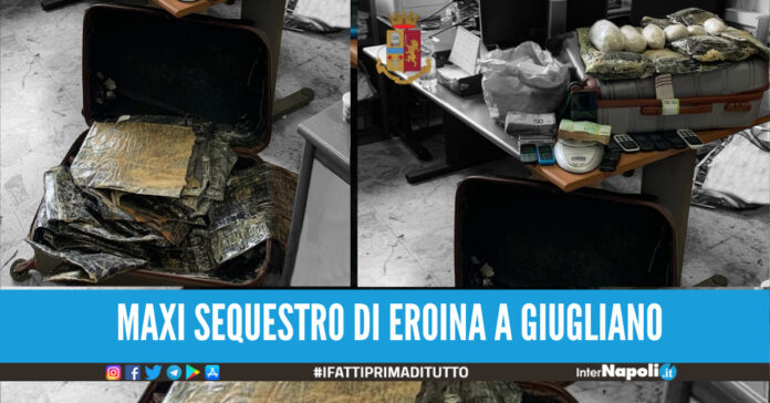 Torna l'incubo eroina a Giugliano, sequestrati 7 Kg in un appartamento e 21mila euro in contati