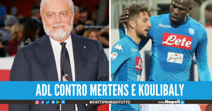 Aurelio De Laurentiis risponde in conferenza stampa sul futuro di Koulibaly e Mertens