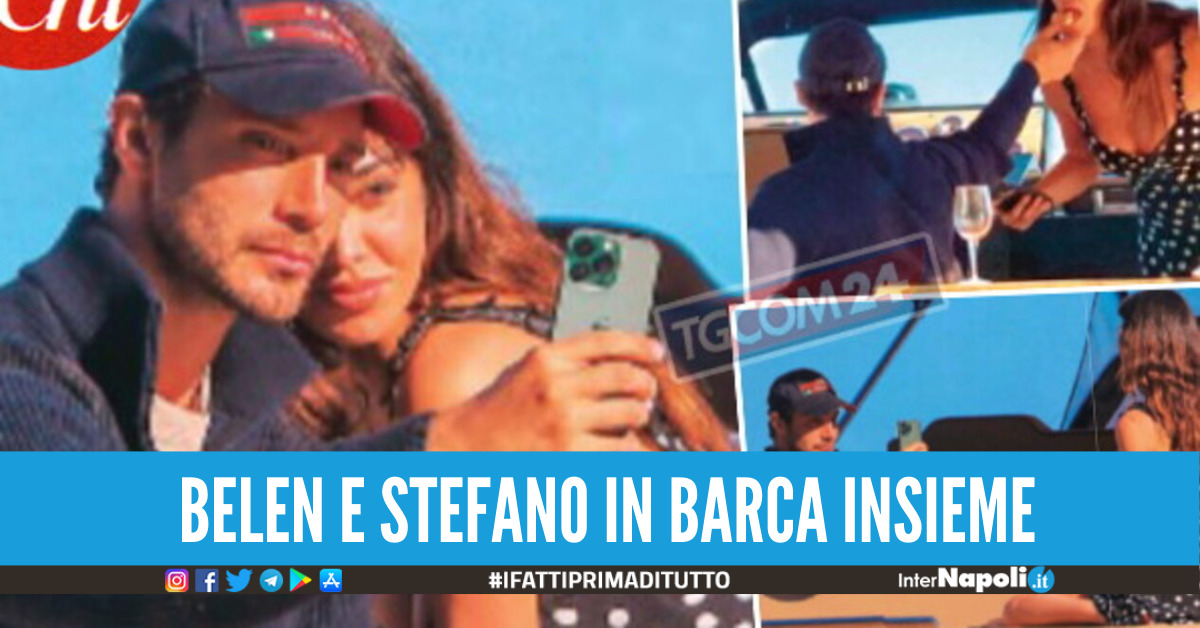 Belen Rodriguez e Stefano De Martino, fuga d'amore in barca a Capri le foto