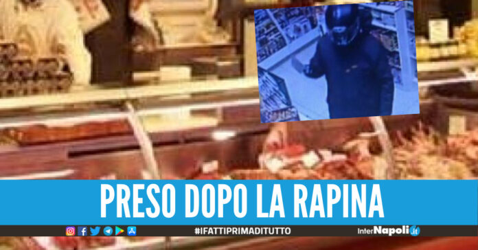 Caivano, macellaio reagisce alla rapina malvivente ferito ed arrestato