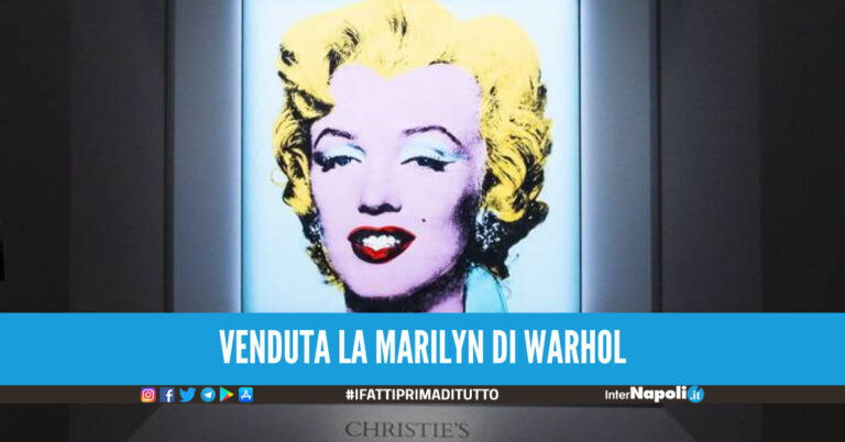 Asta record per ‘Marilyn Monroe’ di Andy Warhol, 195 milioni di dollari per aggiudicarsi l’opera