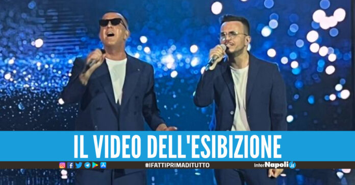 Franco Ricciardi e Andrea Sannino sul palco di Made in Sud