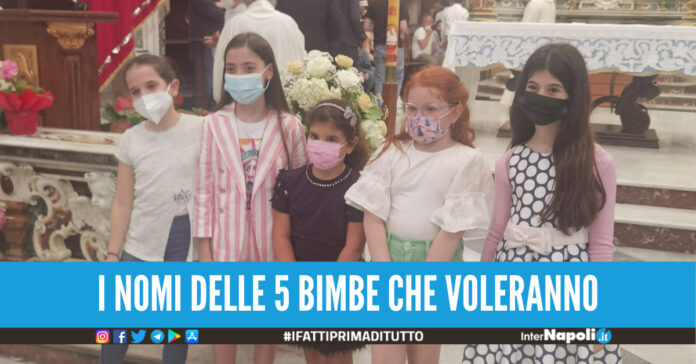 Giugliano, Madonna della Pace sorteggiate le bimbe del Volo dell'Angelo