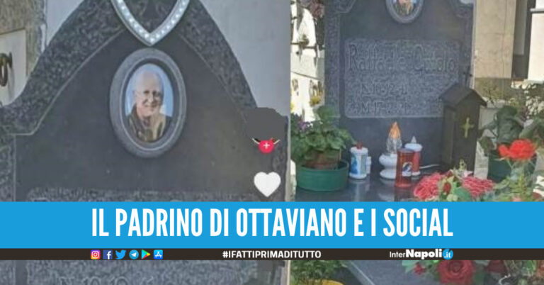 Le foto con la tomba di Raffaele Cutolo