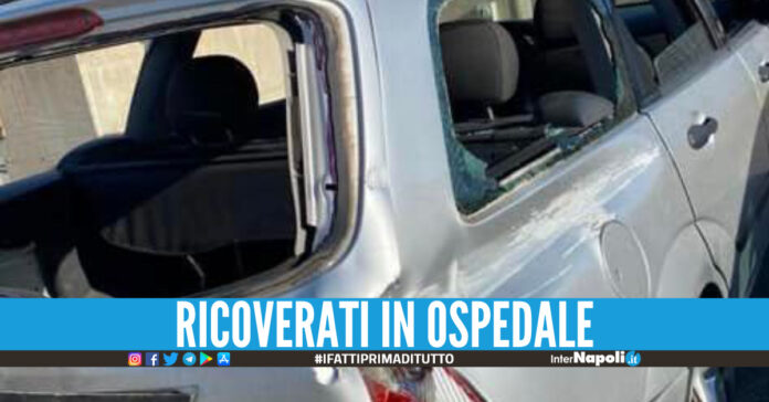 L'auto della famiglia Cucchi dopo l'incidente