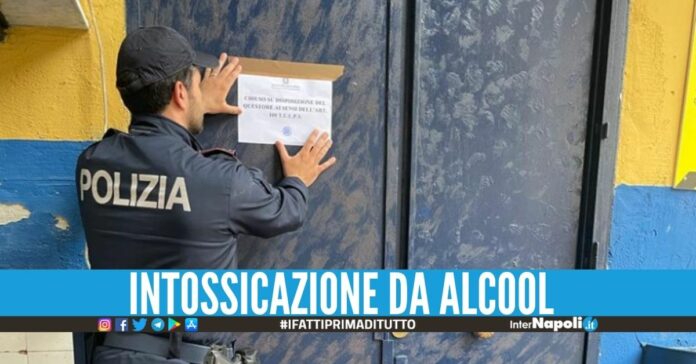 Minorenne si accascia a terra ubriaco, chiuso un locale a Napoli
