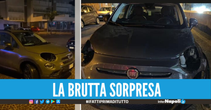 Prima la pizza poi l'amara scoperta, rubati i fari a tutte le auto in sosta