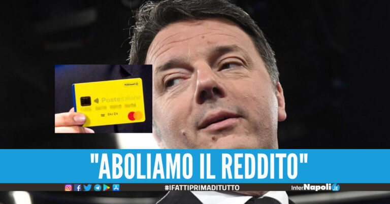 Raccolta di firme per abolire il reddito di cittadinanza, Renzi parte all'attacco