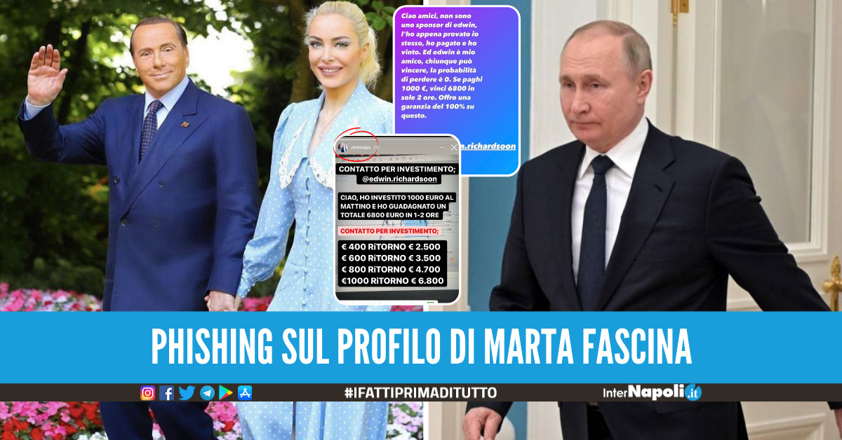 SIlivio Berlusconi e Marta Fascina, sulla destra Vladimir Putin