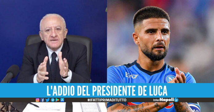Insigne lascia il Napoli, la dedica del governatore De Luca: 