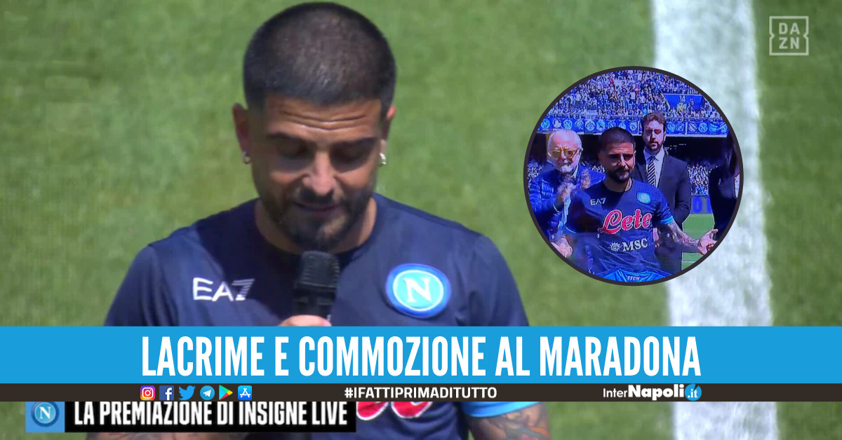 Napoli dice addio Insigne, lacrime e giro del Maradona con le note di 'O surdato 'nnammurato