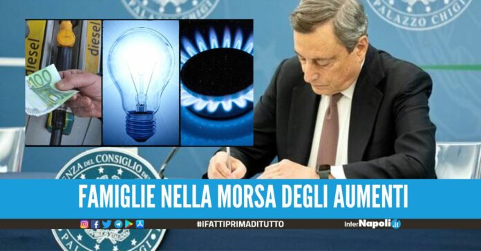 Aumenti di luce, gas e benzina il Governo lavora al decreto da 7 miliardi
