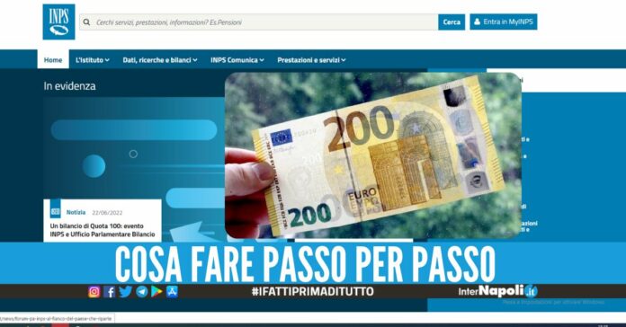 Bonus 200 euro, la facile procedura per inviare la domanda all'Inps