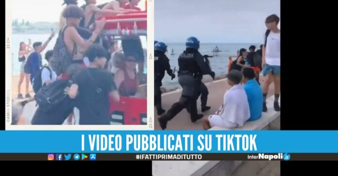 Maxi rissa in spiaggia tra centinaia di ragazzini, arriva la carica della polizia