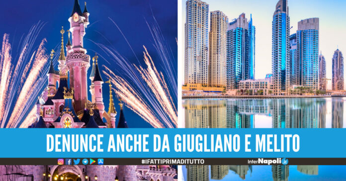 Viaggi 'fantasma' da Napoli a Dubai e Disneyland, raffica di denunce contro l'agenzia di viaggi