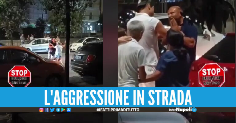 Lite in strada ad Aversa, anziano picchiato con un tirapugni davanti ai passanti [Video]