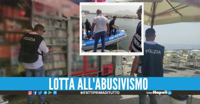 Scoperti abusi tra gli ormeggi e gli chalet a Mergellina, raffica di controlli