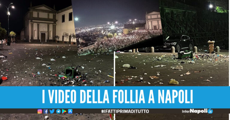 Follie da notte prima degli esami a Napoli, San Martino ridotto ad un campo di battaglia