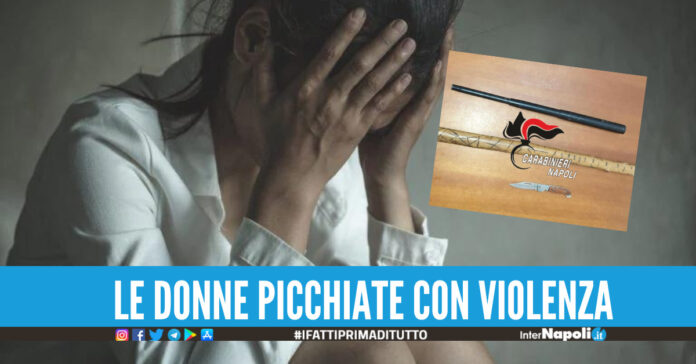 Orrore nel Napoletano, picchia moglie e figlia piccola per gelosia prese a bastonate e manganellate