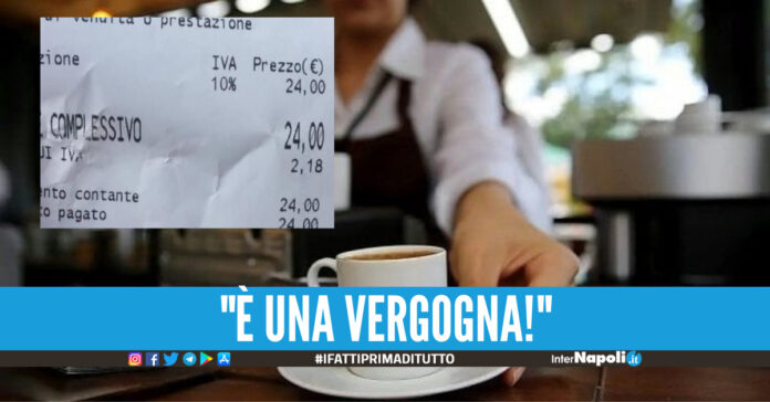 Scontrino del bar a Venezia