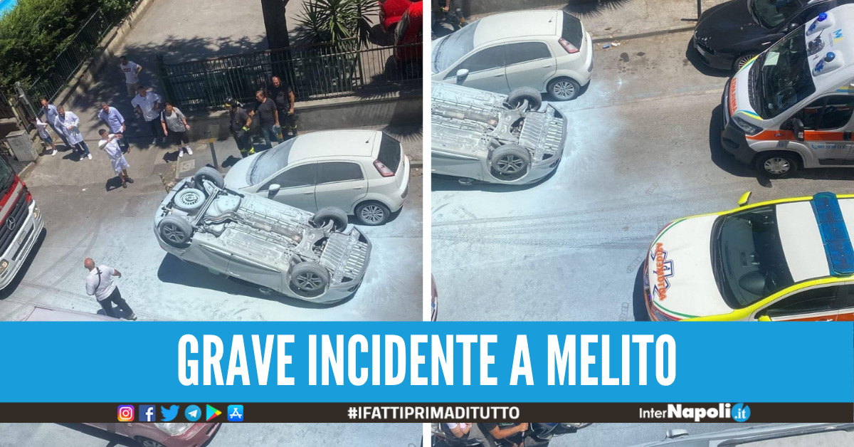 Un grave incidente si è verificato poco fa a Melito, precisamente al civico 380 di Corso Europa. Un'auto, precisamente una Renault Clio,