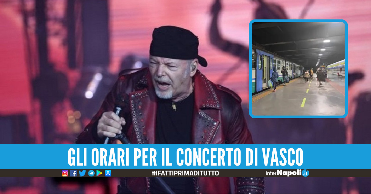 Concerto Vasco Rossi al Maradona, metropolitana aperta fino a tardi e corse aumentate