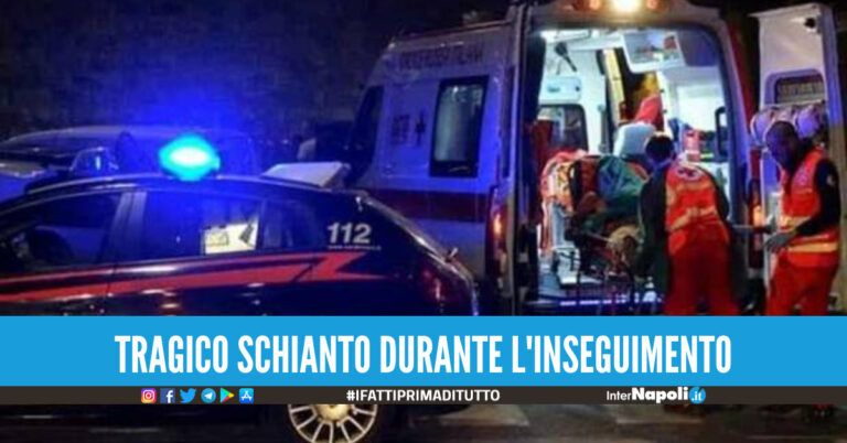 Si schiantano contro il guardrail mentre scappano dai carabinieri, morto 26enne a Gricignano