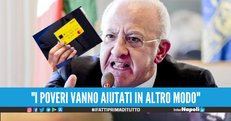Reddito di Cittadinanza, De Luca: “Darlo solo a chi vuole lavorare o formarsi professionalmente”