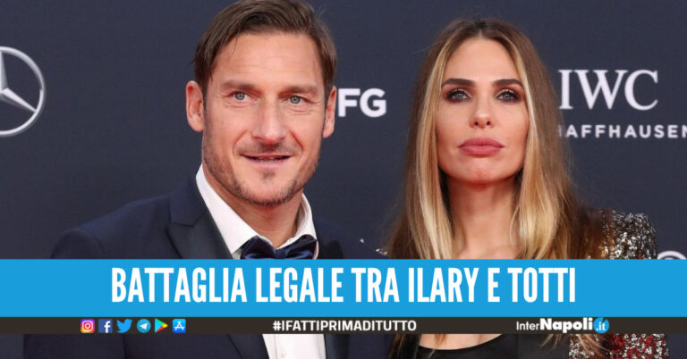 Ilary Blasi e Francesco Totti, separazione da 100 mln di euro: parte la battaglia legale