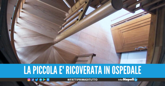 caduta dalla scala a chiocciola