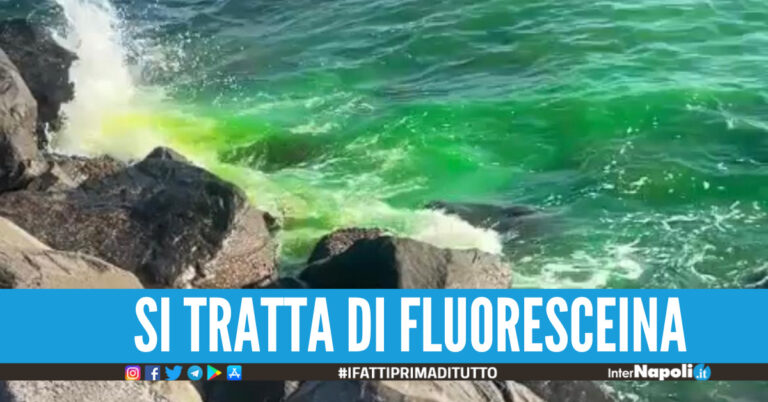 Mare verde al Granatello, si tratta di fluoresceina: una sostanza tracciante per individuare scarichi abusivi